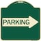 Signmission Parking With Right Arrow Heavy-Gauge Aluminum Architectural Sign, 18" x 18", G-1818-24371 A-DES-G-1818-24371 - alternate 1